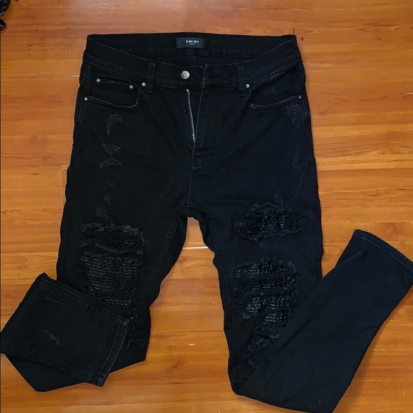 mike amiri patch jeans